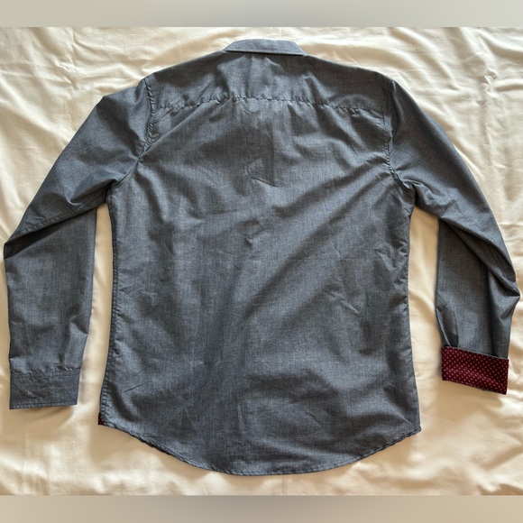 Craft and Flow Large Blue Long Sleeve Button Up Shirt - Picture 7 of 7